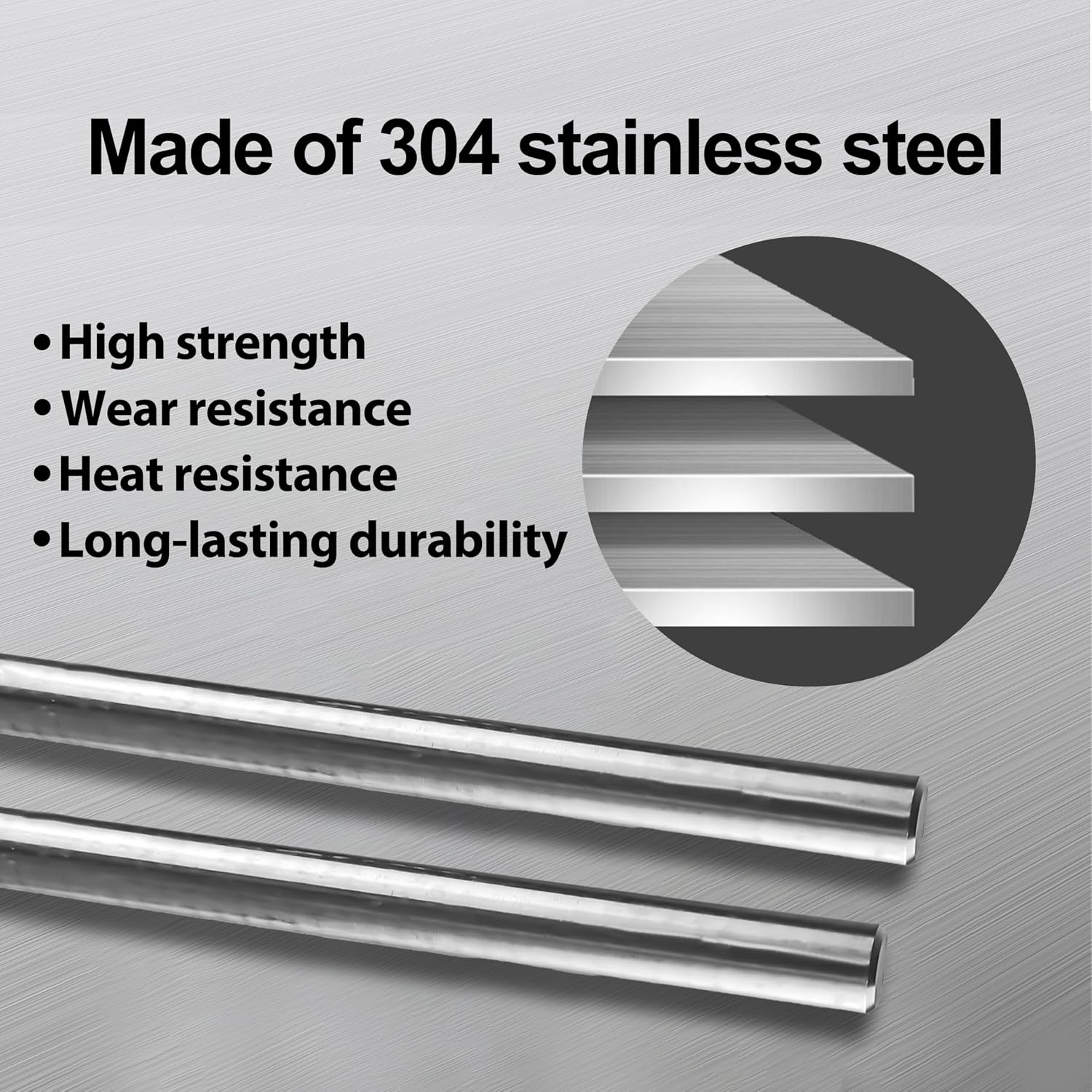 5/8 Inch OD 304 Stainless Steel Boat Trailer Roller Shaft