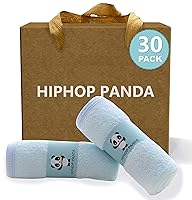 Vista 38 de HIPHOP PANDA Toallitas para bebé, rayón hecho de bambú - 2 capas ultra suaves y absorbentes, toallita facial de baño para recién nacidos - toallitas