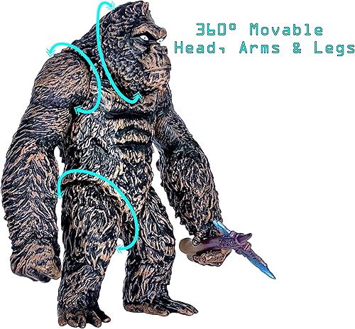 Miniatura 3 de TwCare King Kong with Ax vs Godzilla Figura de acción de 65 pulgadas modo de lucha Gorilla Ape Solid Wild Movie Series