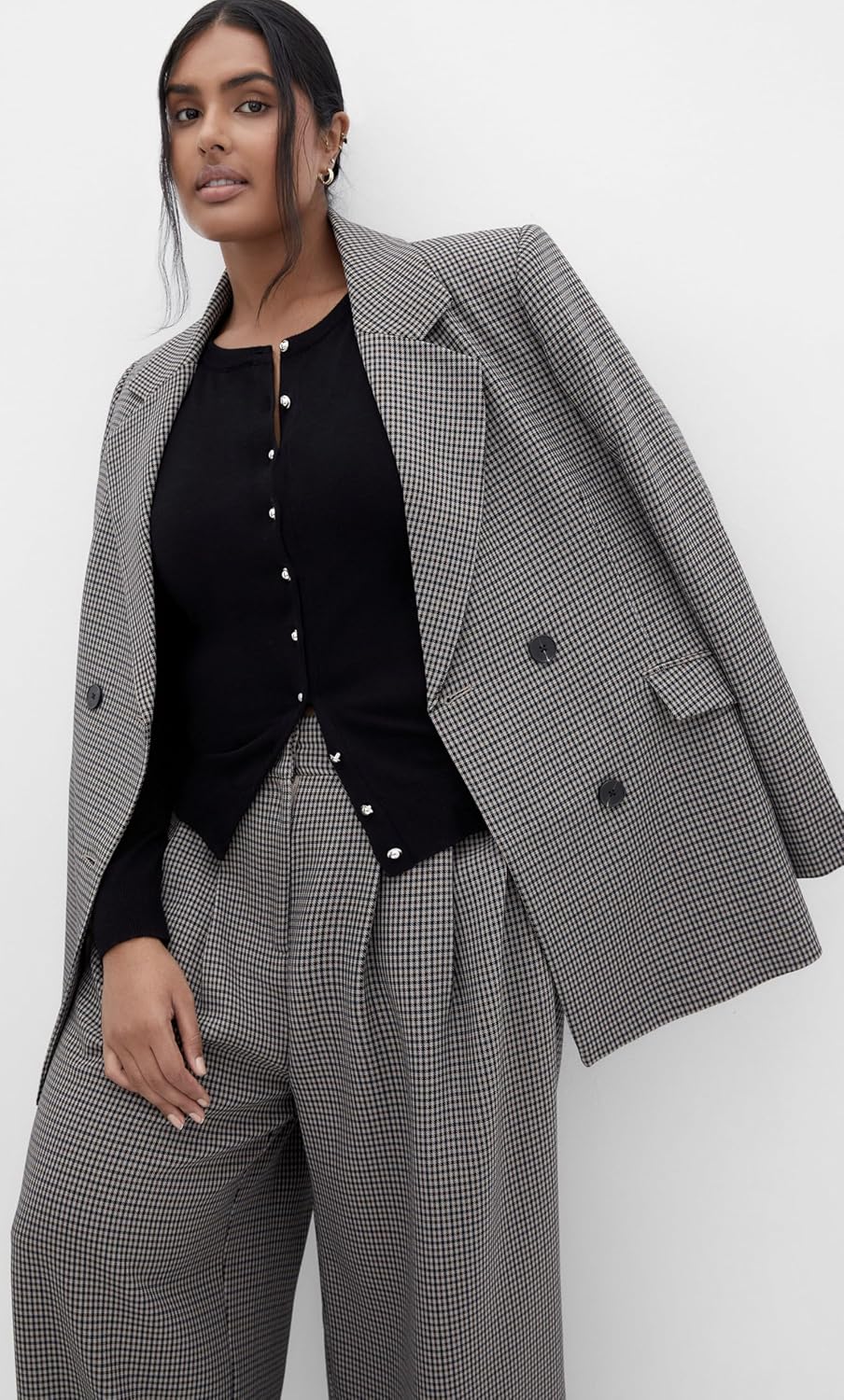 City Chic Women's Plus Size Jacket - Tiana Plaid - Image 4