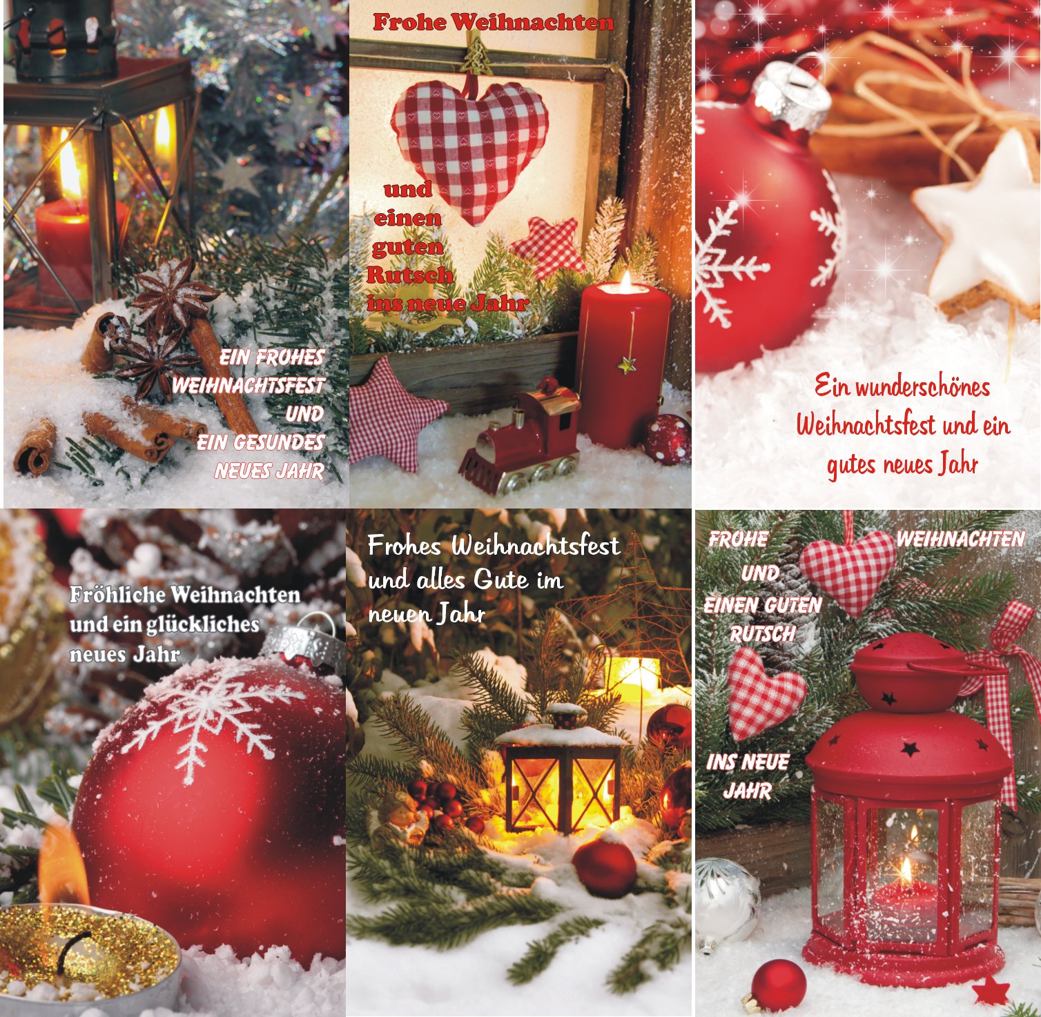 Weihnachtskarten 100 Stück mit Weihnachtsmotiven Glückwunschkarten Weihnachten 22-3110