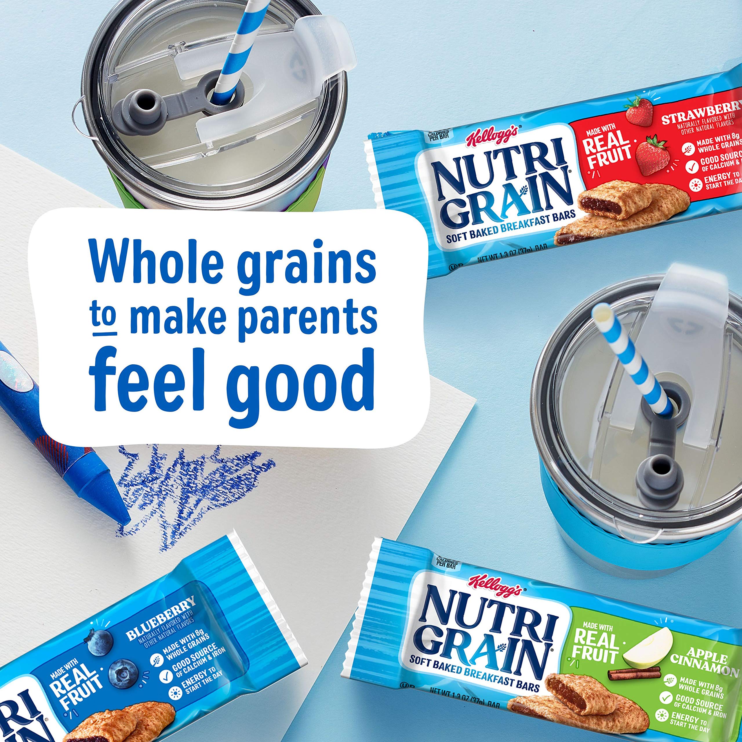 NutriGrain Soft Baked Breakfast Bars, 3 Flavor Variety Pack, Whole