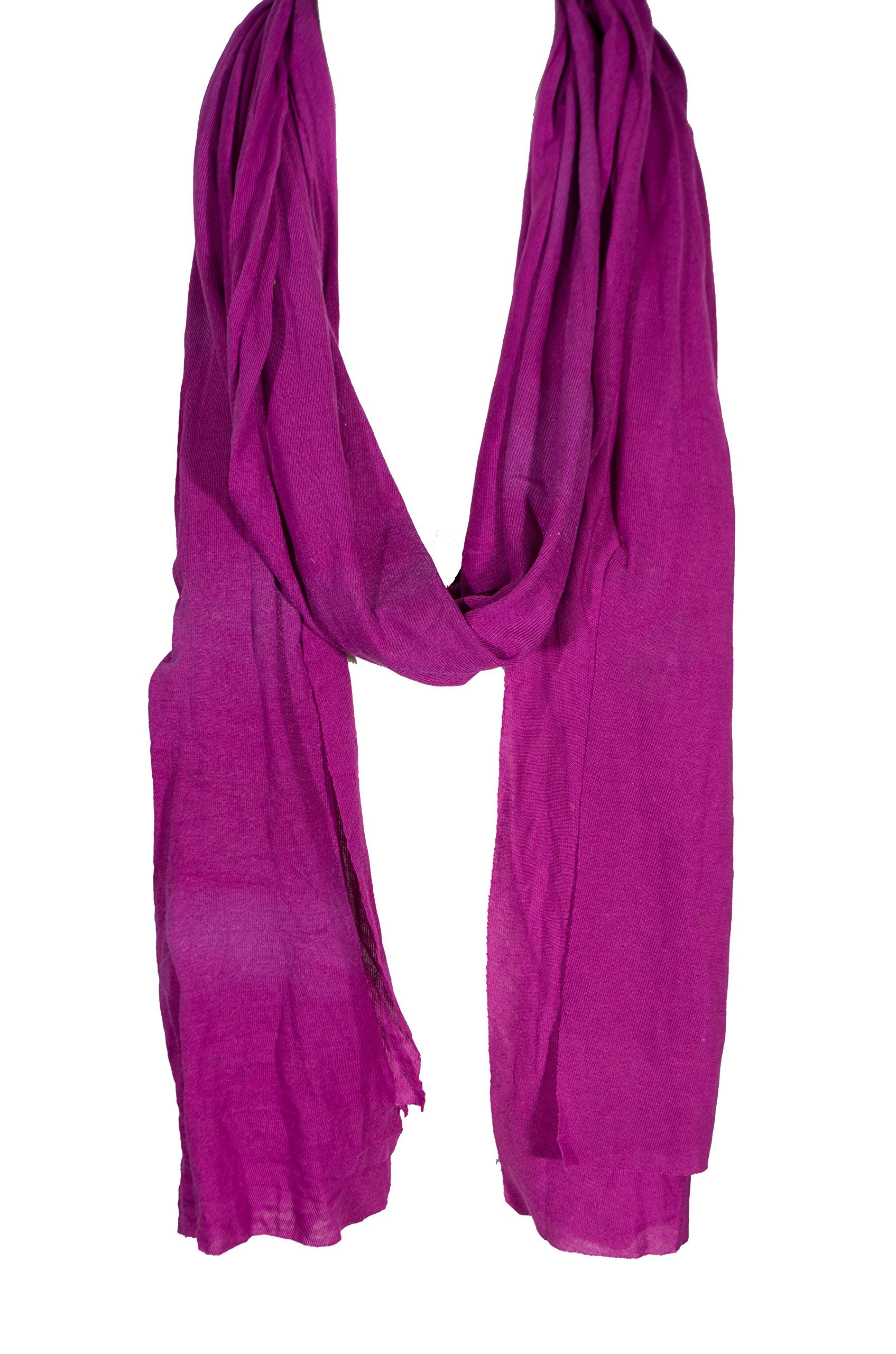 Plain Color Scarf, more than 30 colors, 76" long, 14" wide (#15 Plum Purple)