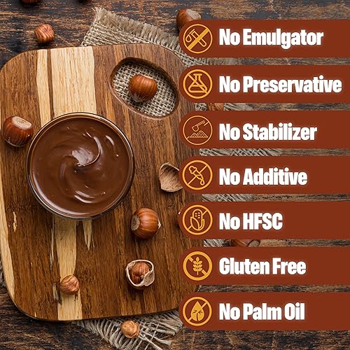 Miniatura 4 de Eastanbul Crema de cacao y avellana, 11.6 onzas, chocolate y avellana para untar, sin aceite de palma, rico y cremoso 35% de nueces, sin gluten,