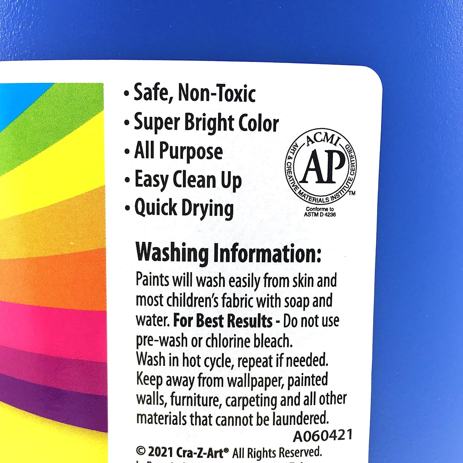 Cra-Z-Art Kids Washable Tempera Poster Paint Non-Toxic Art Supplies - Blue - 1 Gallon