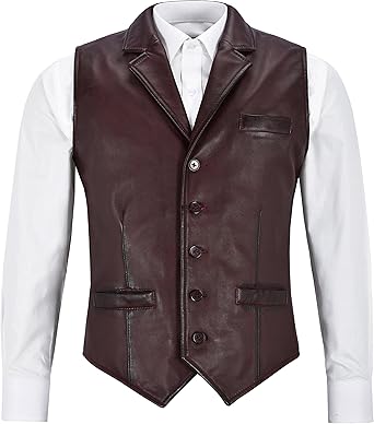 leather jacket waistcoat