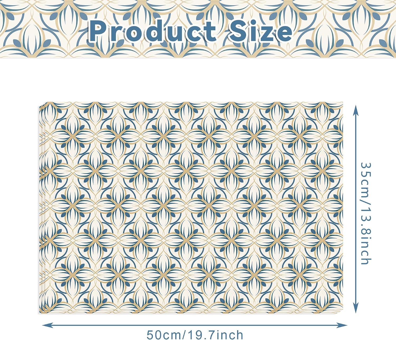 100 Sheets 20 x 14 Inch William Morris Style Green Blue Retro Floral Tissue Paper, Vintage Botanical Printed Gift Wrapping Art Tissue Paper for Gift Bags, Wedding, Bridal Shower, Afternoon Tea Party