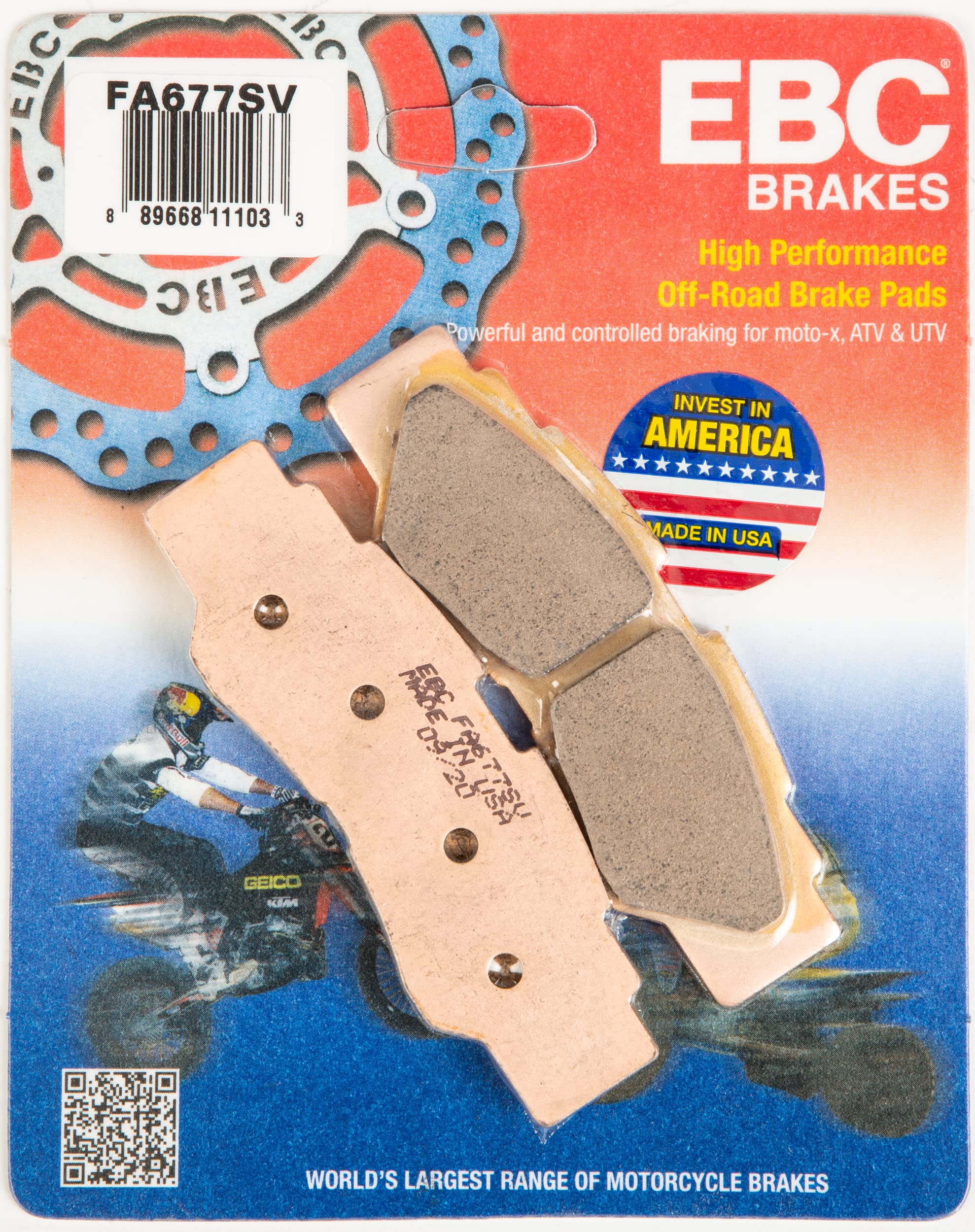 EBC FA704R R Series Sintered Disc Brake Pad – Gesinterte Bremsbeläge Für Motorrad & ATV