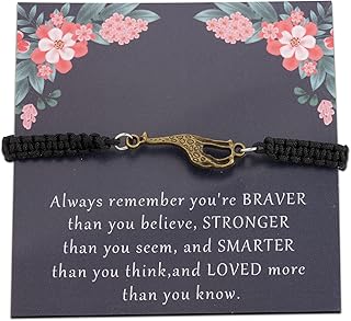 Giraffe Gift Giraffe Jewelry Always Remember You are Braver Stronger Smarter Than You Think Bracelet Giraffe Lovers Gift Animals Gift