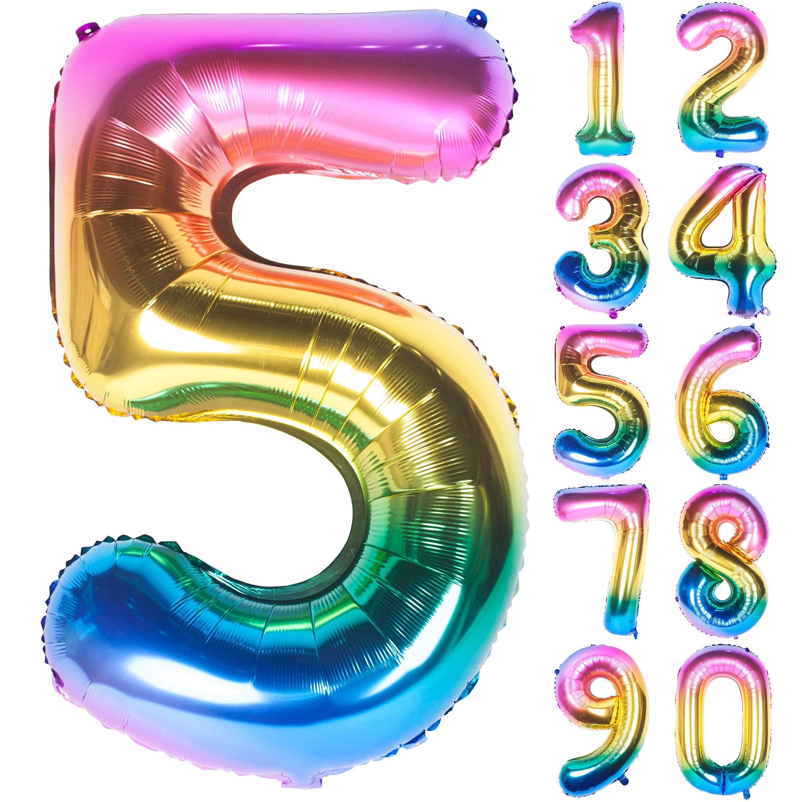 Red 0 balloon 40 Inch Giant Helium Foil Number 0 to 9 Red Balloon Birthday Wedding Party Digital Decorations (Number 0) — view 646