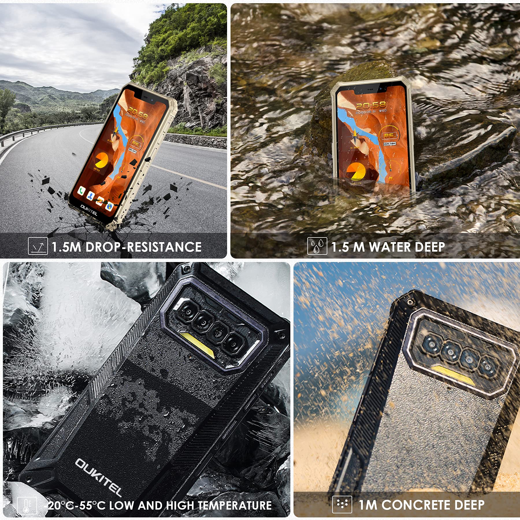 スマートフォン本体 ANDROID - OUKITEL FISO F150 Global OUKITEL F150 B2021 IP68 SmartPhone 6GB+64GB 8000mAh