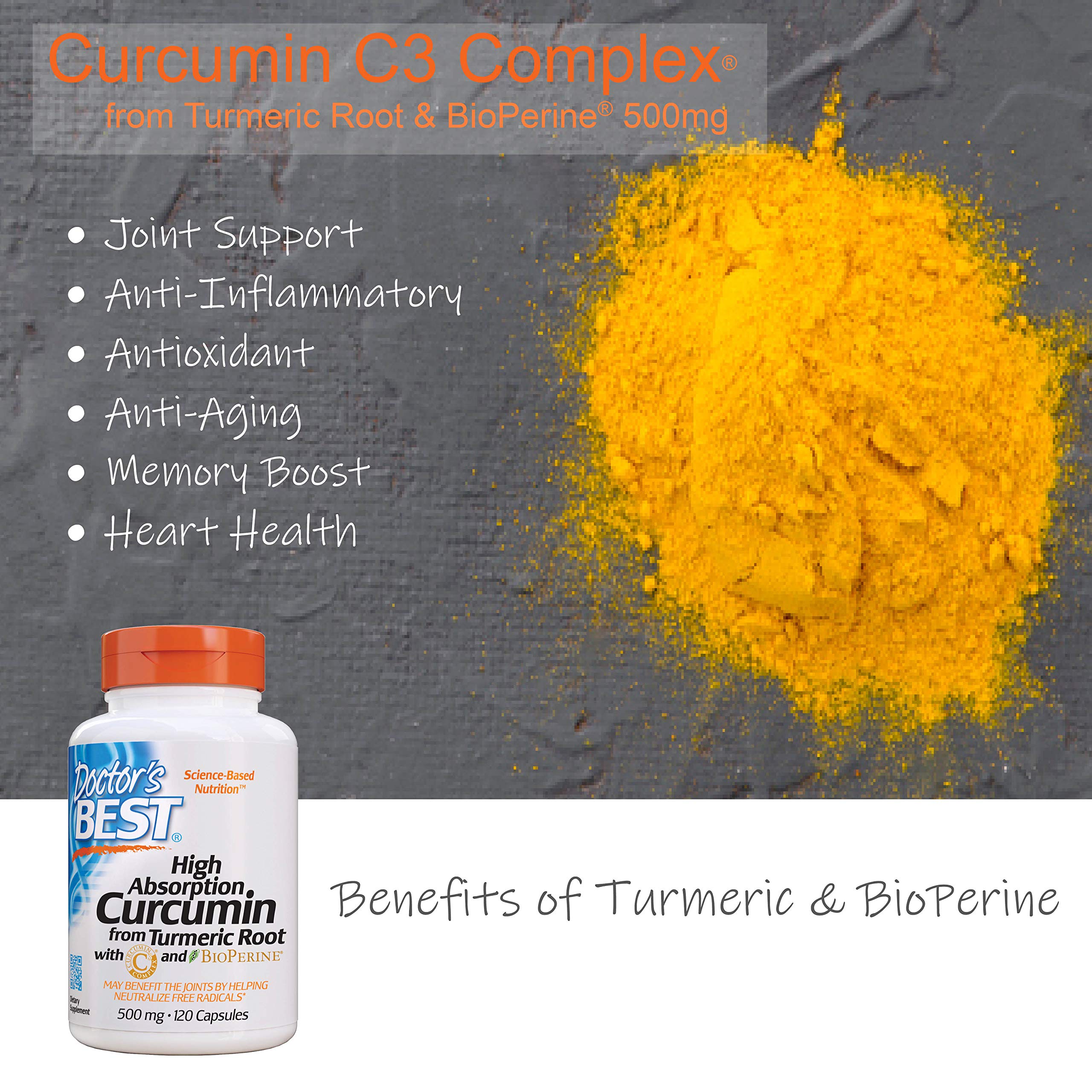 Buy Doctor's Best DRB00107 High Absorption Curcumin From Turmeric Root