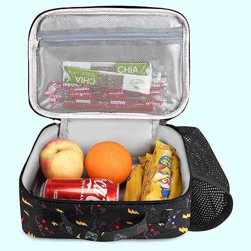 Miniatura 6 de RLGPBON Bolsa de almuerzo para niños, lonchera aislada para niñas y niños, bolsa de almuerzo para niños y adolescentes, bolsas de viaje lindas para