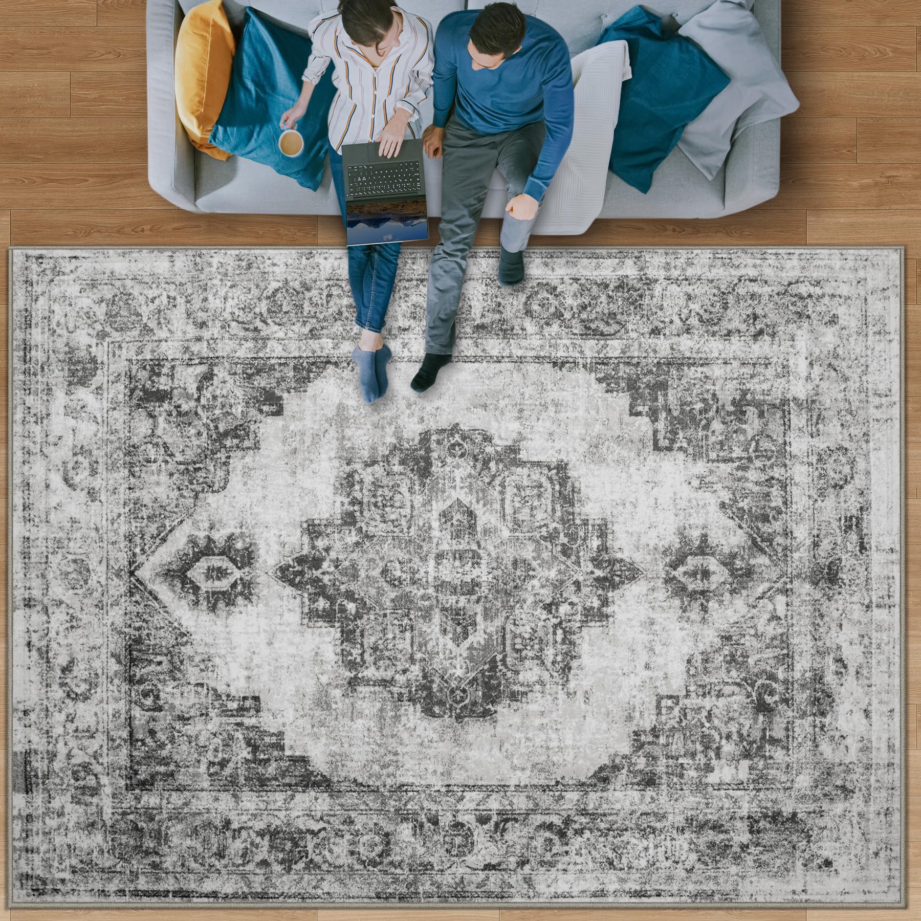 Amazon.com: Area Rug 8x10 Vintage Rugs: Large Washable Indoor Amazon.com: Area Rug 8x10 Vintage Rugs: Large Washable Indoor