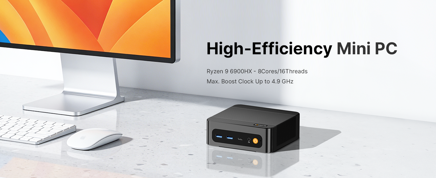 Amazon.com: BOSGAME P6 Ryzen 9 6900HX Mini PC, 24GB LPDDR5X 4800MT