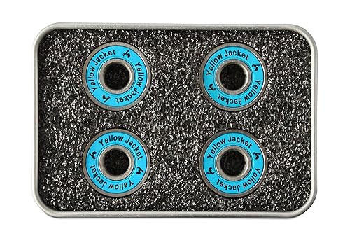 Yellow Jacket - Paquete de 8 Rodamientos profesionales de alta calidad para patineta skate o longboard, 608, ABEC