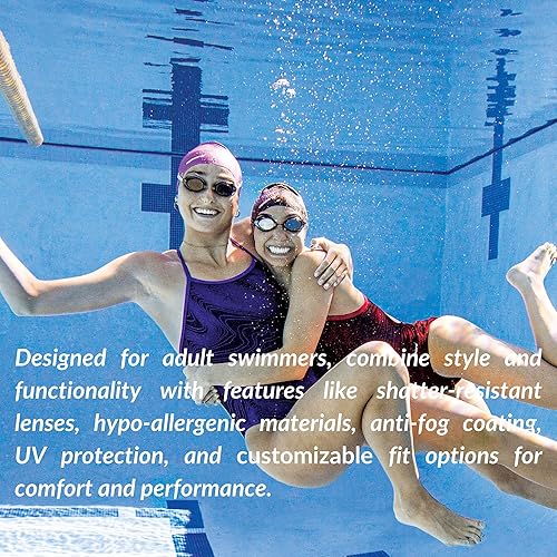 Miniatura 4 de Sporti Gafas antivaho Gafas de natación para adultos con construcción duradera, ajuste cómodo, gafas de natación para adultos