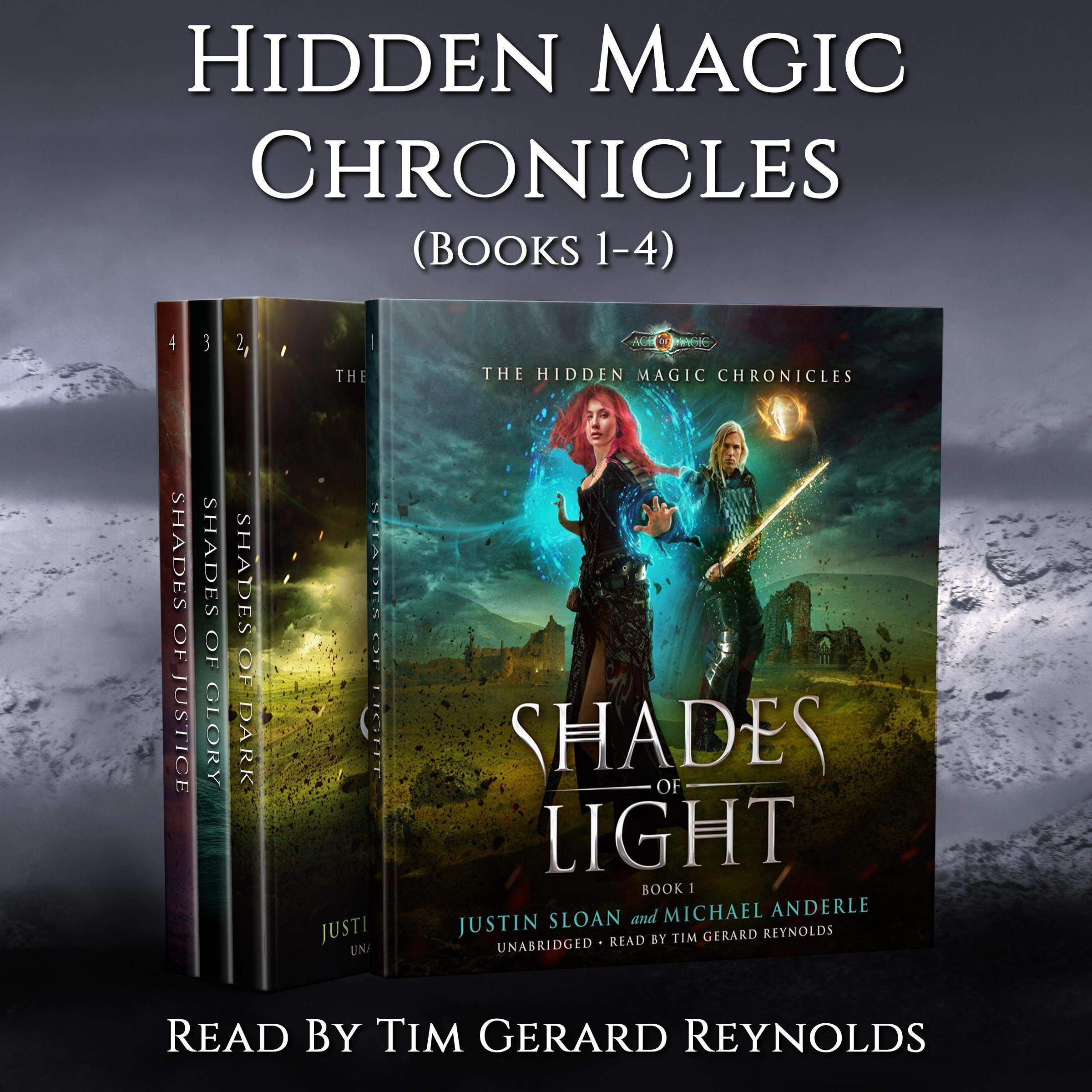 Cover art for The Hidden Magic Chronicles Boxed Set: Shades of Light, Shades of Dark, Shades of Glory, Shades of Justice