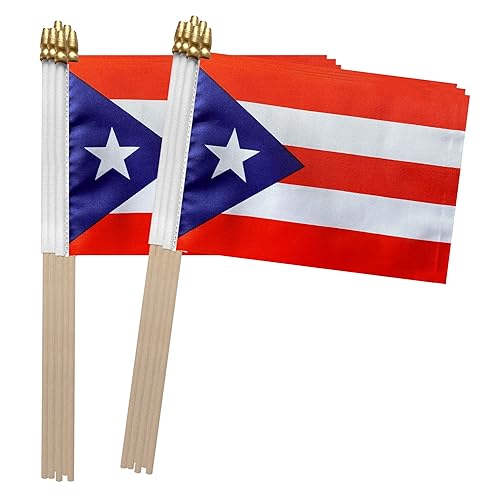 Puerto Rico Stick Flag Puerto Rican Small Mini Hand Held