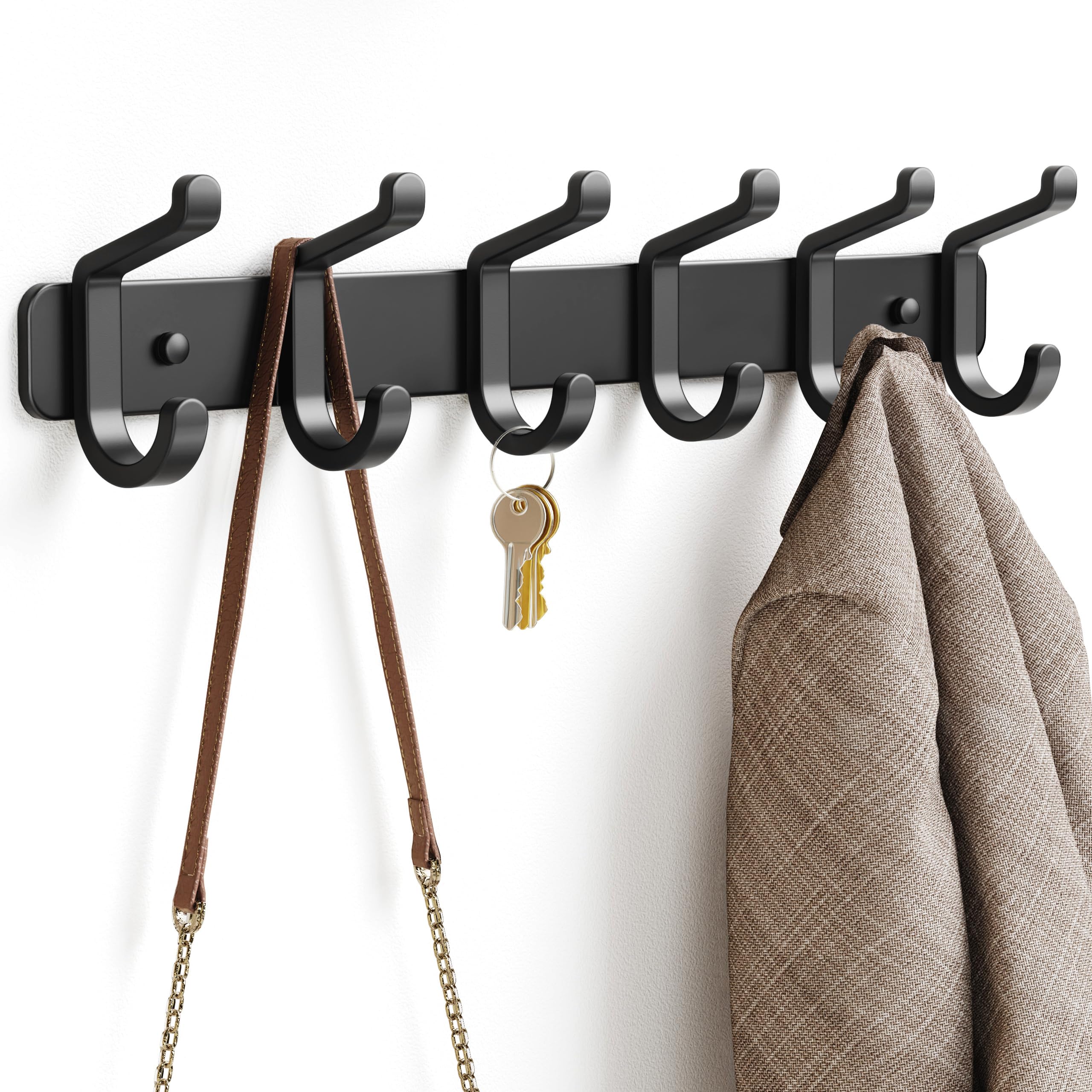 Coat Rack Wall Mounted Heavy-Duty: Metal Coat