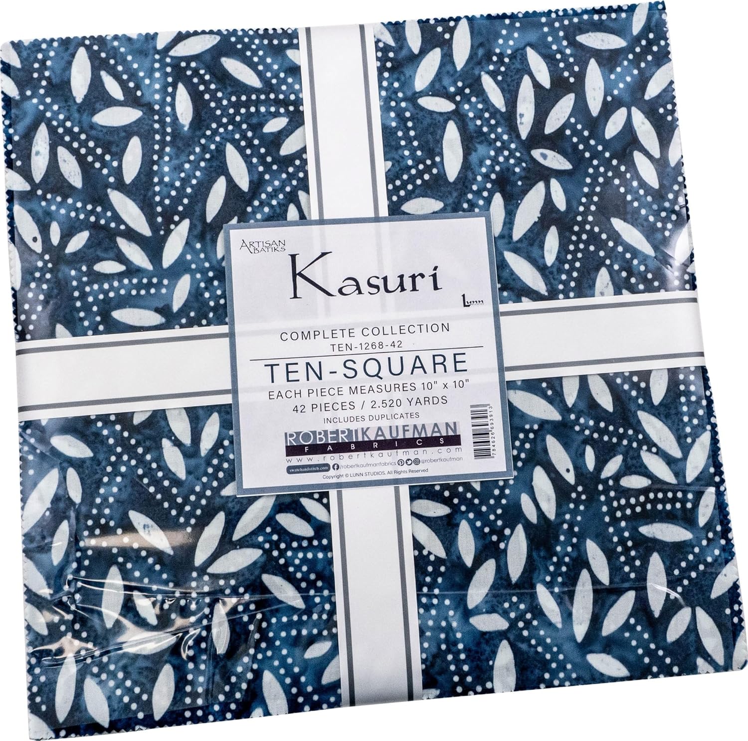 Lunn Studios Artisan Batiks Kasuri 2023 42 10-inch Squares Layer Cake Robert Kaufman TEN-1268-42, Assorted