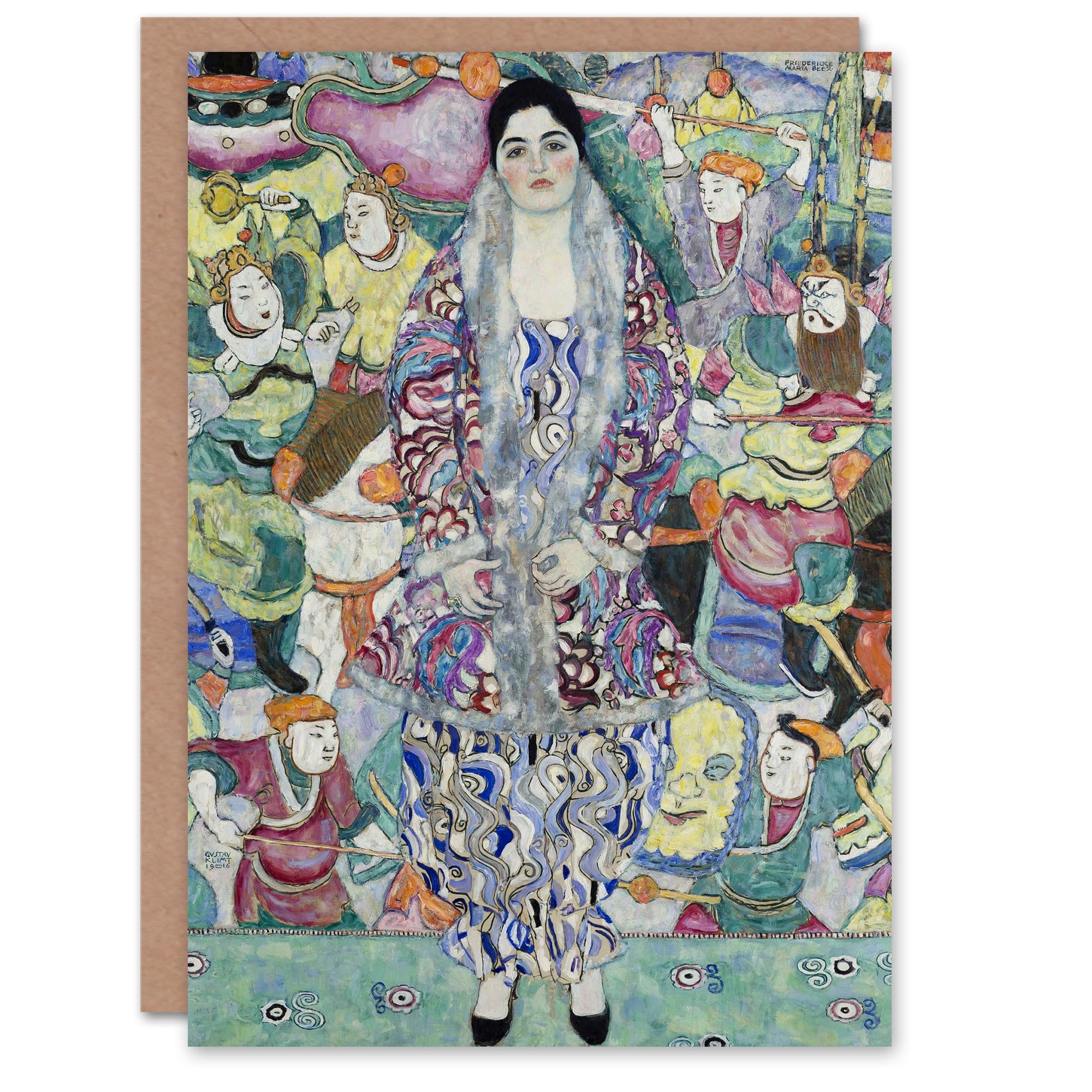 Artery8 Gustav Klimt Art Card Portrait of Friederike Maria Beer