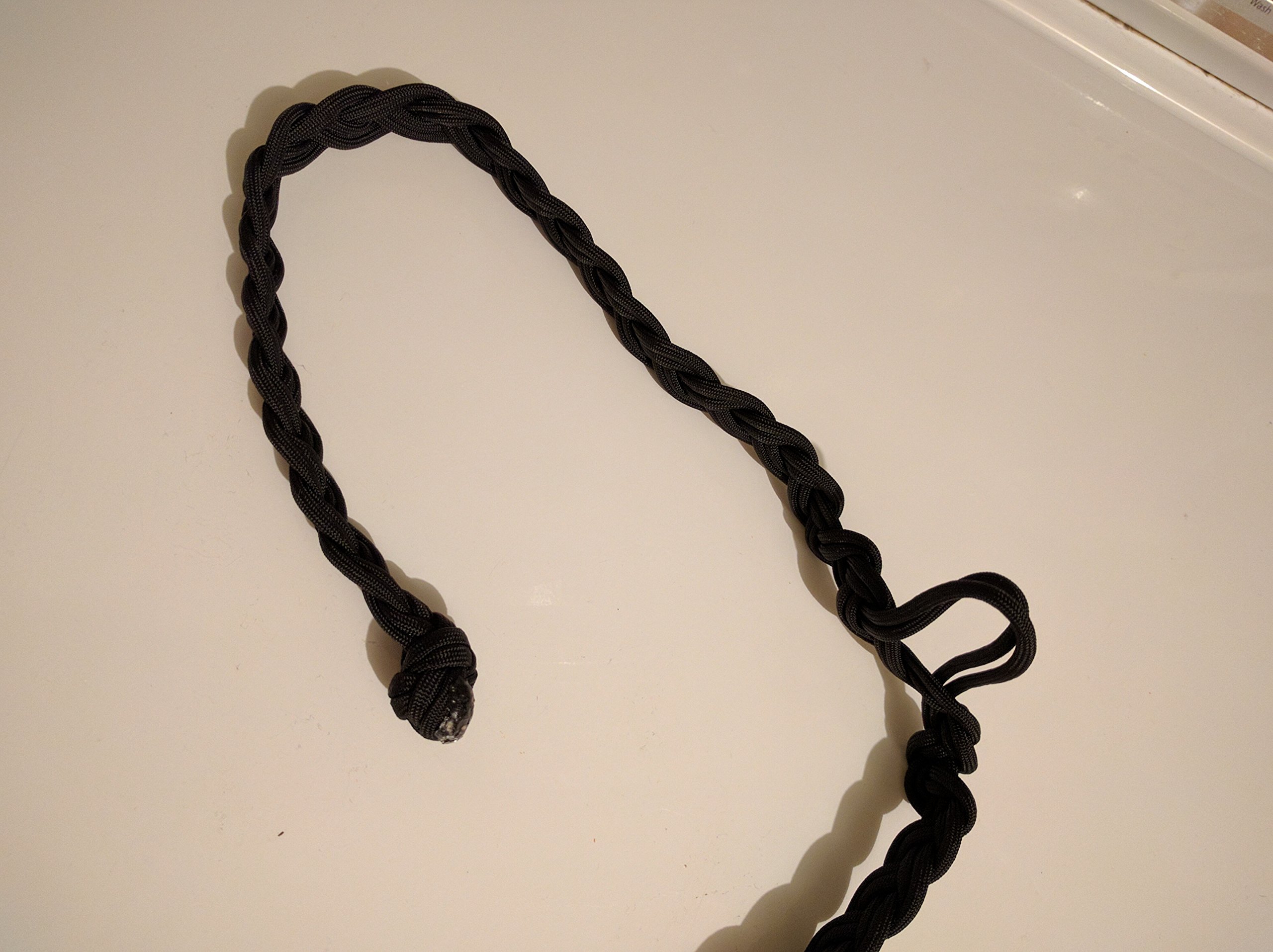 GH8 Length 130cm x Width 2.5cm Hand Knitting Nylon Hands Free Dog Leash Premium Running Dog Leash Black for Big Dog