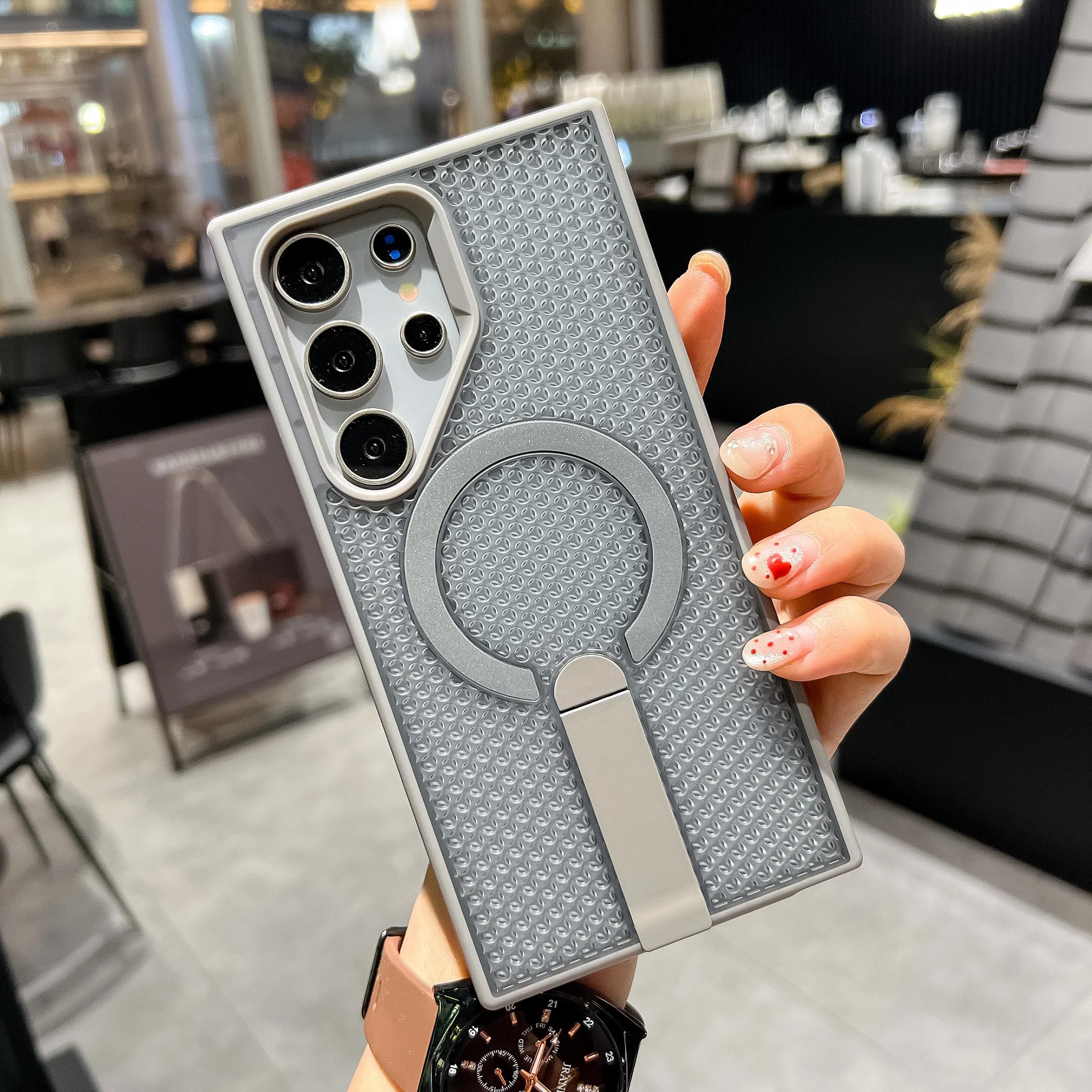 Coque Galaxy S23 Ultra anti-chaleur gris pour vos voyages - 8