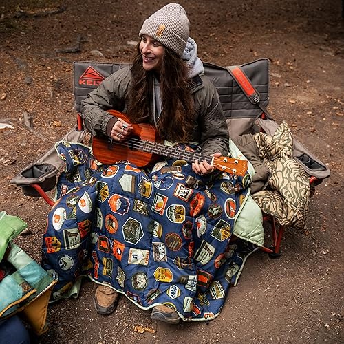 Miniatura 11 de Kelty Silla de campamento plegable de gran tamaño para 2 personas, asiento doble para juegos de fútbol, portón trasero, días de playa (baja