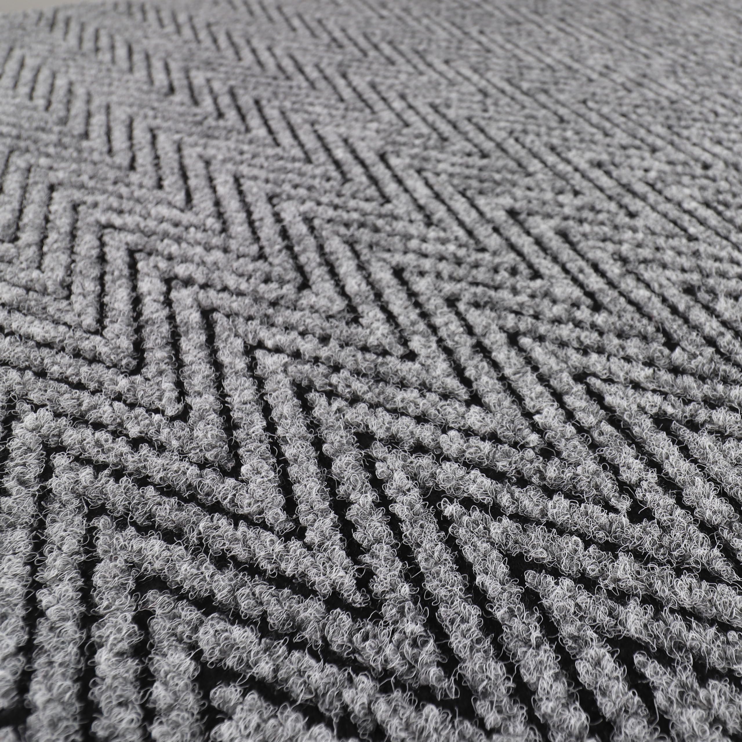 Primaflor Sauberlaufmatte Nobilis | 100 x 200 cm | Grau | Zuschnitt | 100 % Polypropylen, 7 mm hoch, Rippenoptik, rutschhemmender Gel-Rücken, zuschneidbar für innen