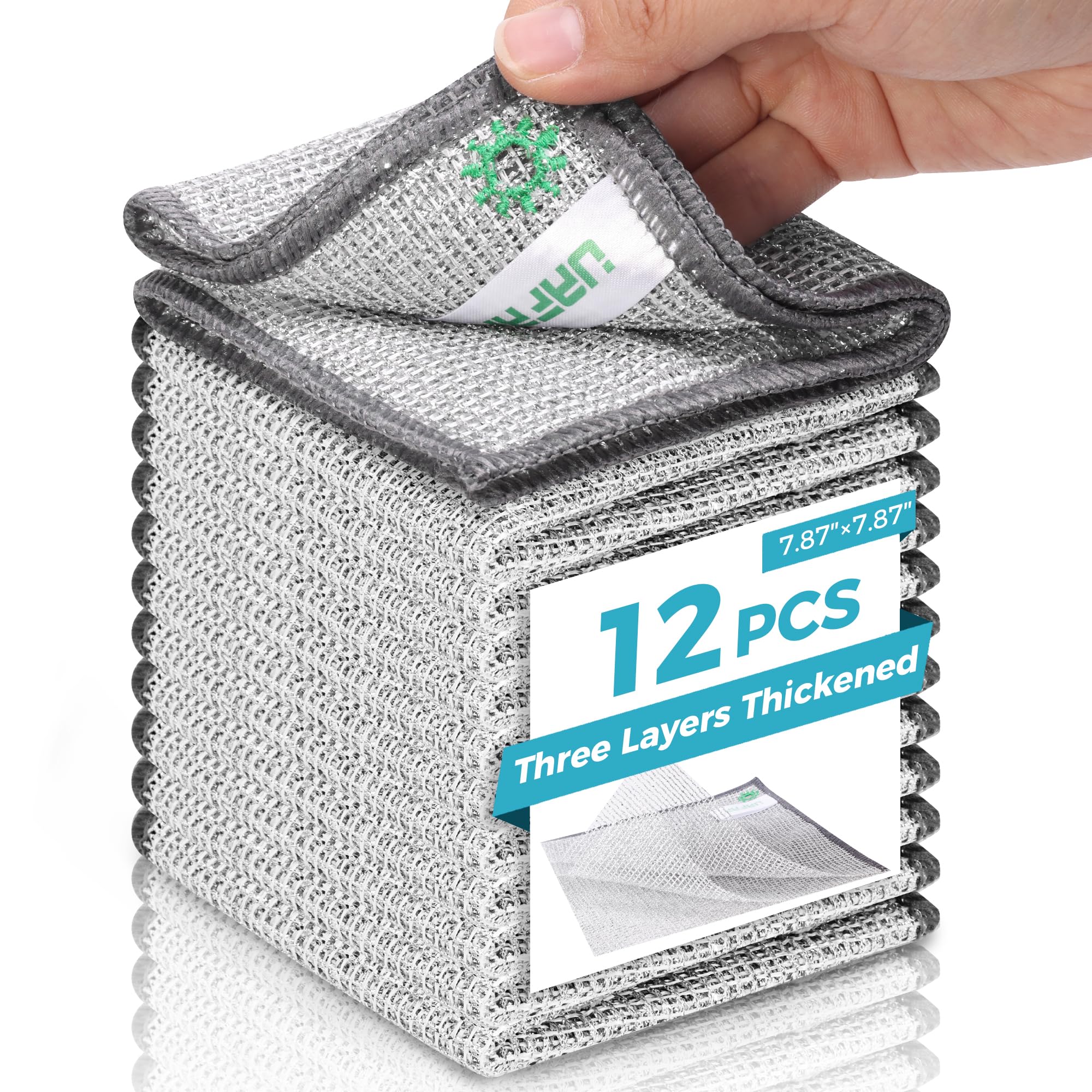 12 pcs non scratch wire dishcloth cleans fast without scratching stands up to stuck-on grime multi-surface safe wire dishwashing rag cleaning power for everyday jobs 787 x 787