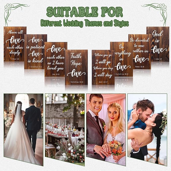 Rustic Wedding Aisle Signs: Love is Patient, Kind