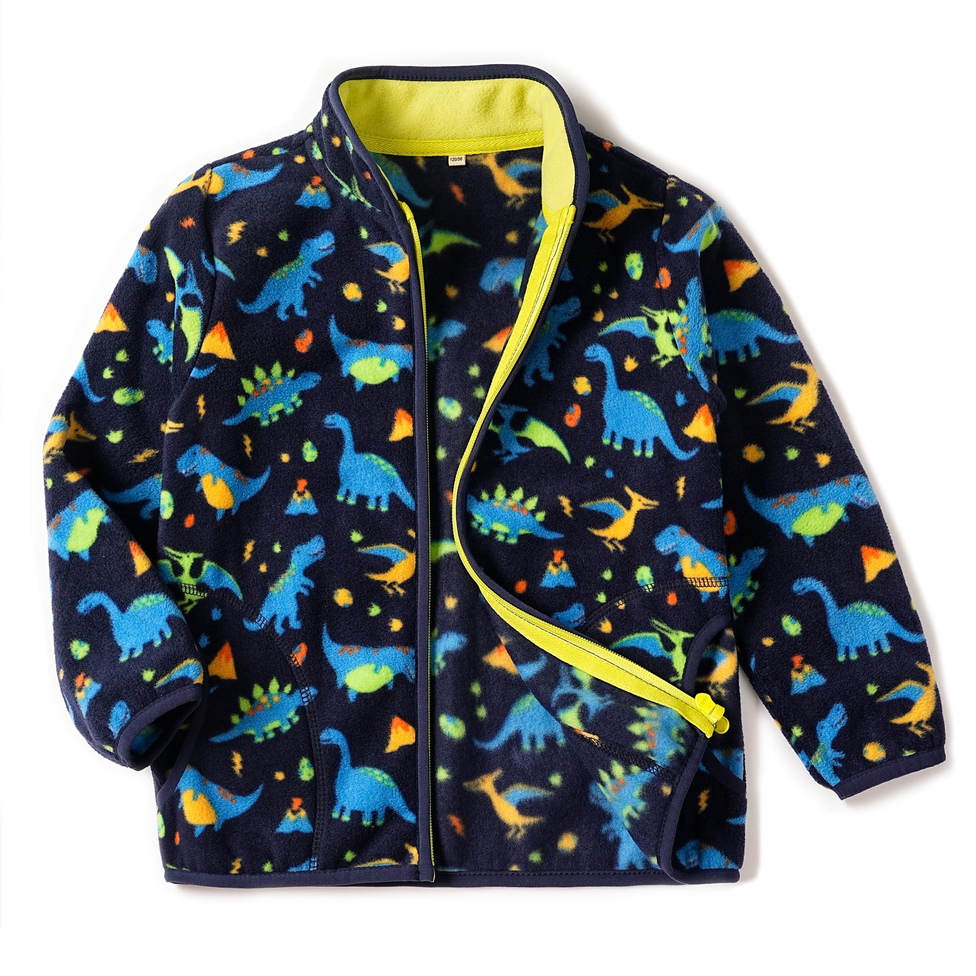 Toddler Boys Girls Fleece Jacket Lightweight Fall Spring 2-12 Years | Soft Anti-Pilling Fleece, Lightweight Fit, Easy Zip-Up, Hand-Warm Pockets, Windproof Stand-Up Collar, Wear Alone or as Layer