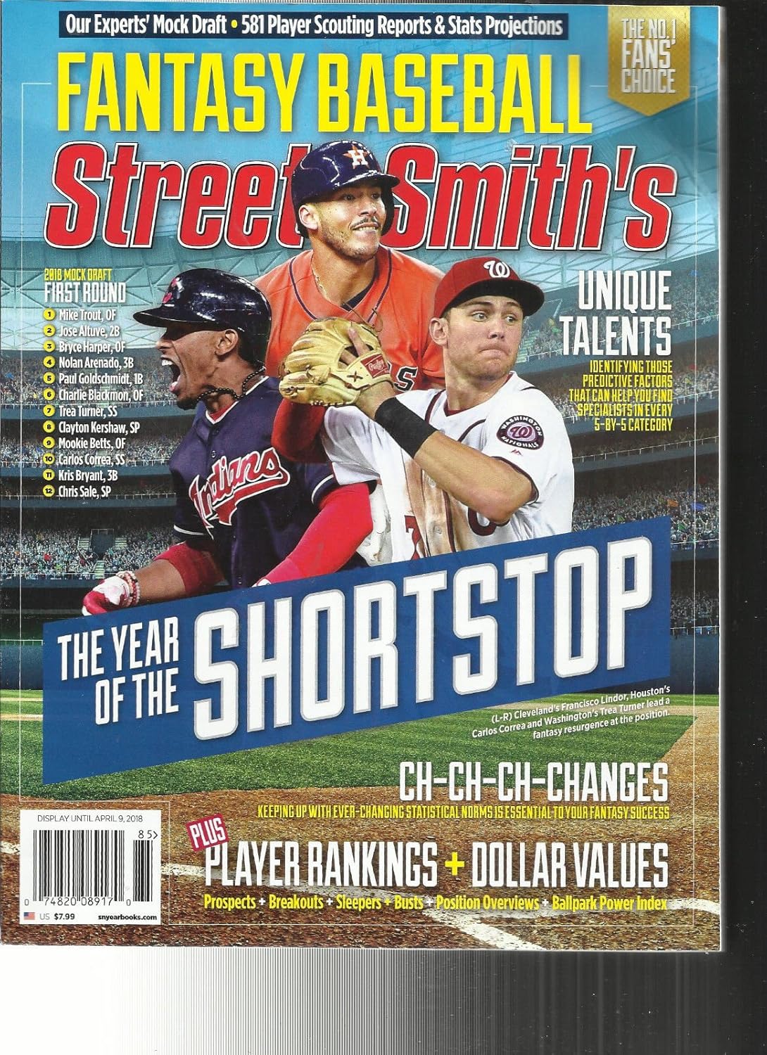 STREET & SMITH, FANTASY BASEBALL MAGAZINE, 2018 THE YEAR OF