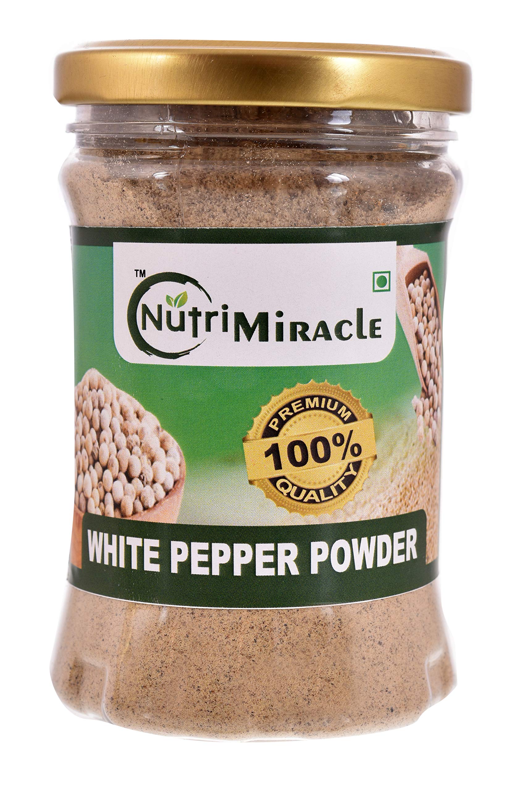 NUTRI MIRACLE White Pepper Powder/Safed Mirch Powder,150gm