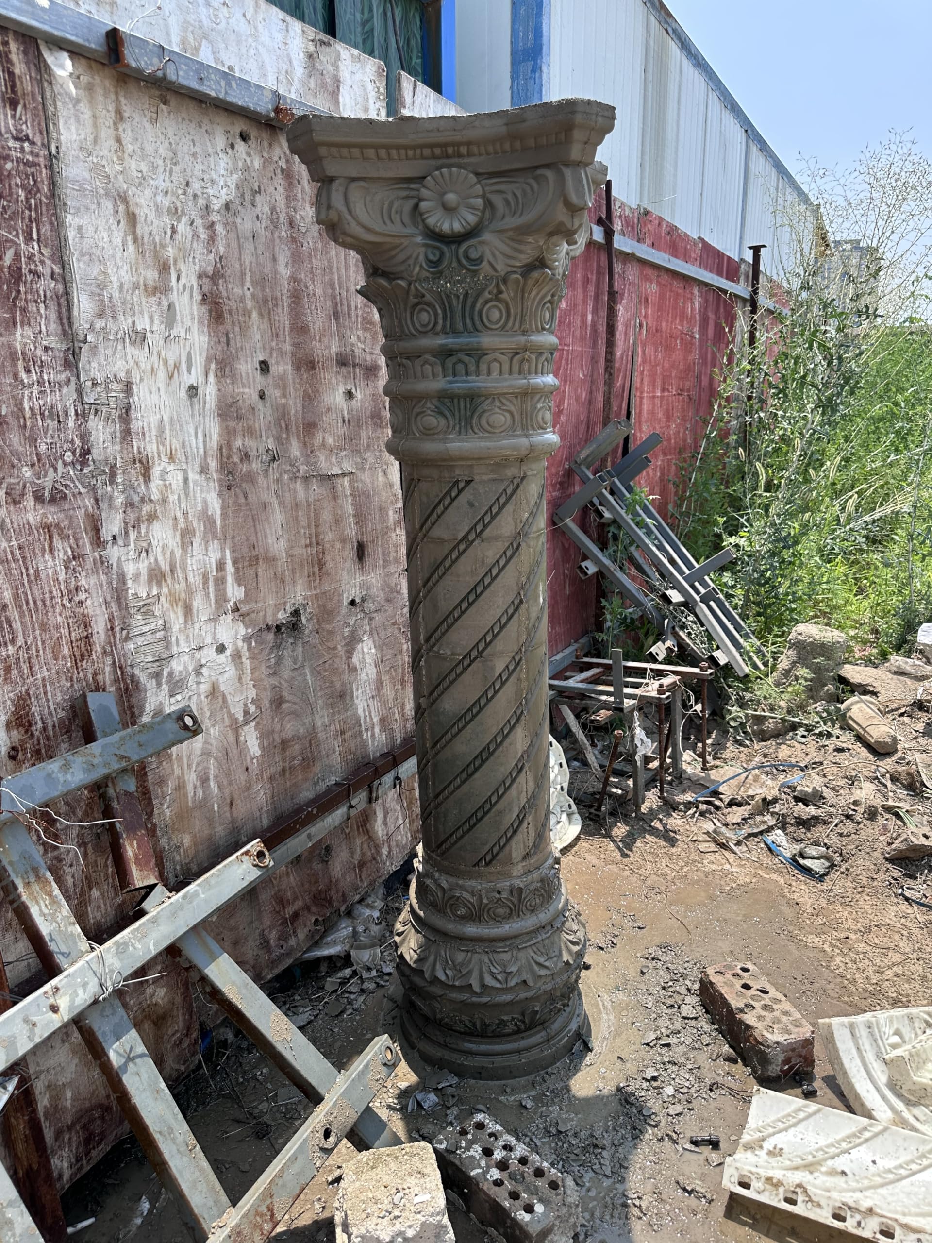Nowa spiralna rzymska forma kolumnowa, średnica 25 cm (9,84") tworzywo sztuczne ABS, forma odlewnicza wielokrotnego użytku, trwała architektoniczna forma kolumnowa do betonu