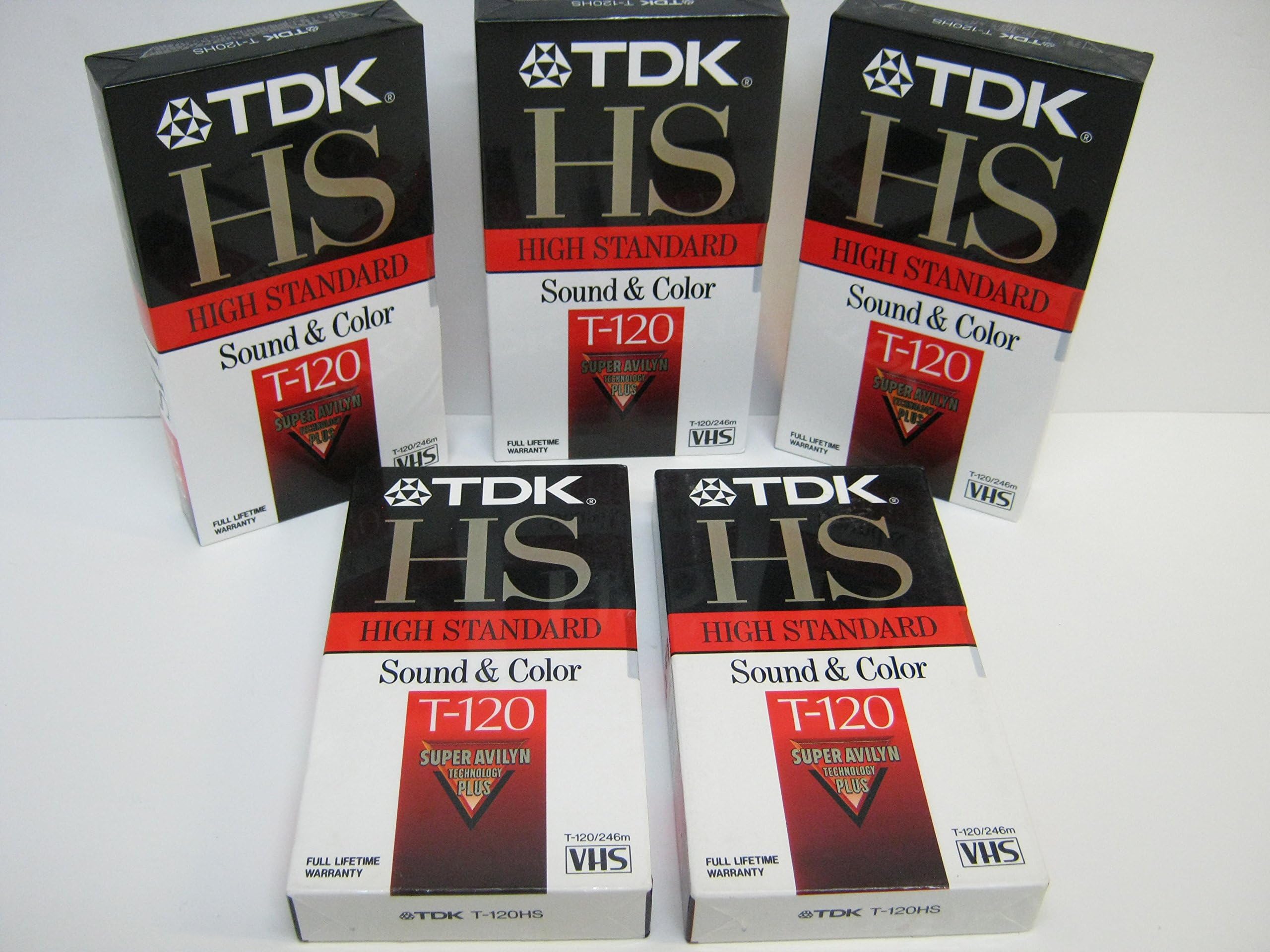 HS T-120 High Standard VHS 5 Pack