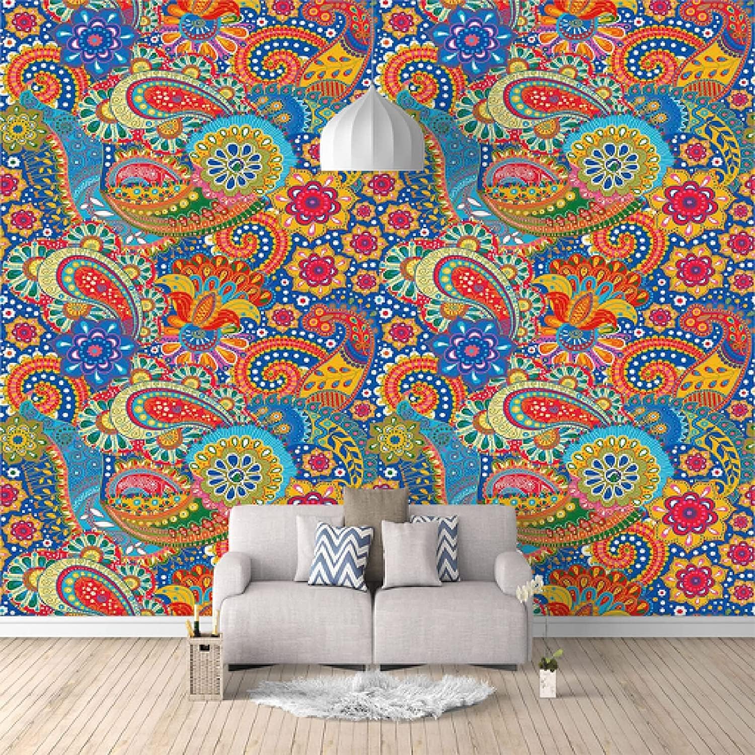 Amazon モダンな 3 D のリムーバブル壁紙自己粘着性、壁紙、壁紙、壁紙、壁紙、壁紙、壁紙、壁紙。 カラフルな花柄の漫画 壁の壁画