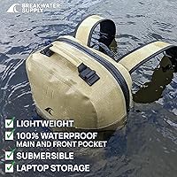 Vista 6 de Breakwater Supply™ Mochila impermeable IP68 sumergible con cierres herméticos Para portátil, viajes al aire libre Fogland 25L 20L 15L, 25 L