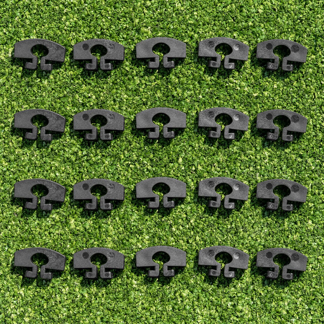 FORZA Aluminium Net Clips | OFFICIAL The Ultimate Nylon Net Clip – Keep Goal Nets Secure All The Time (40 Pack, Black)