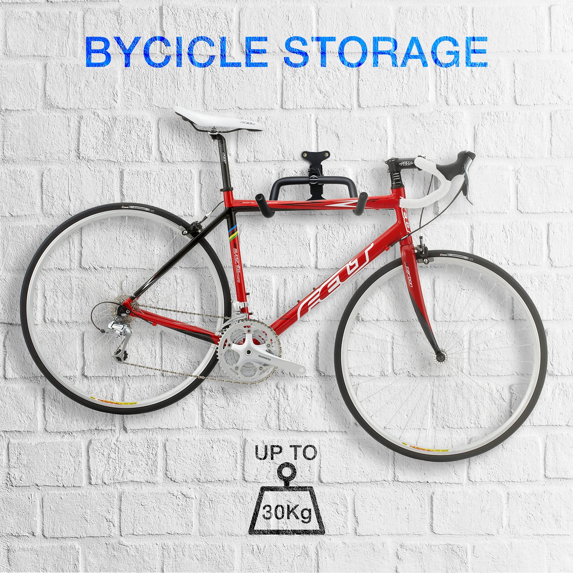 Pieghevole Imbottito Supporto per Bicicletta da Parete