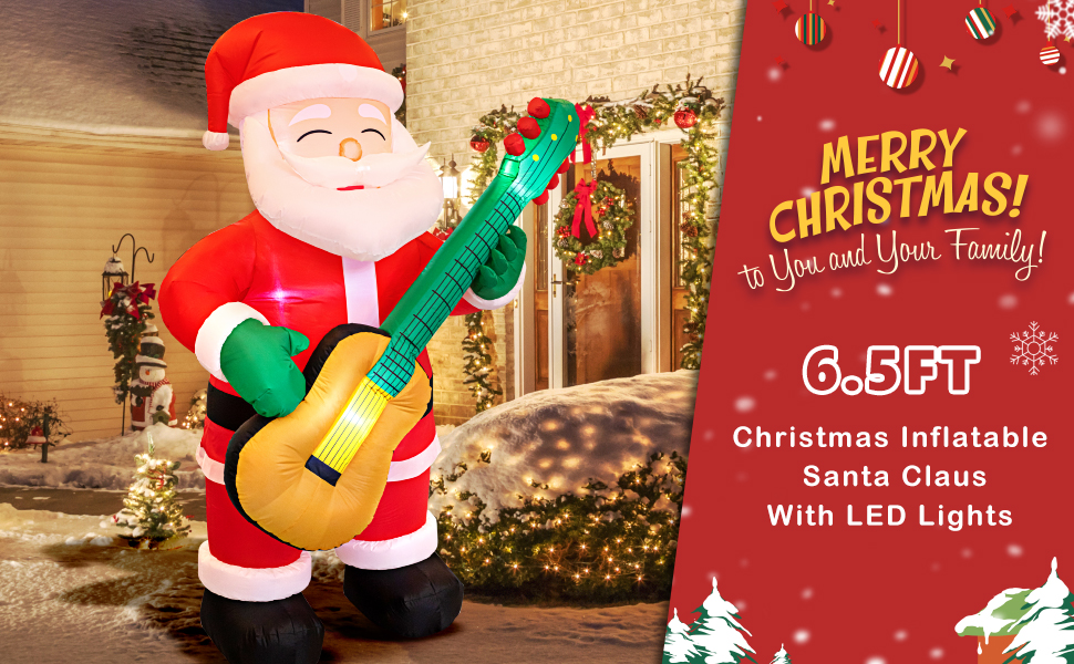 Amazon.com: 7.0 FT Christmas Inflatable Santa Claus with
