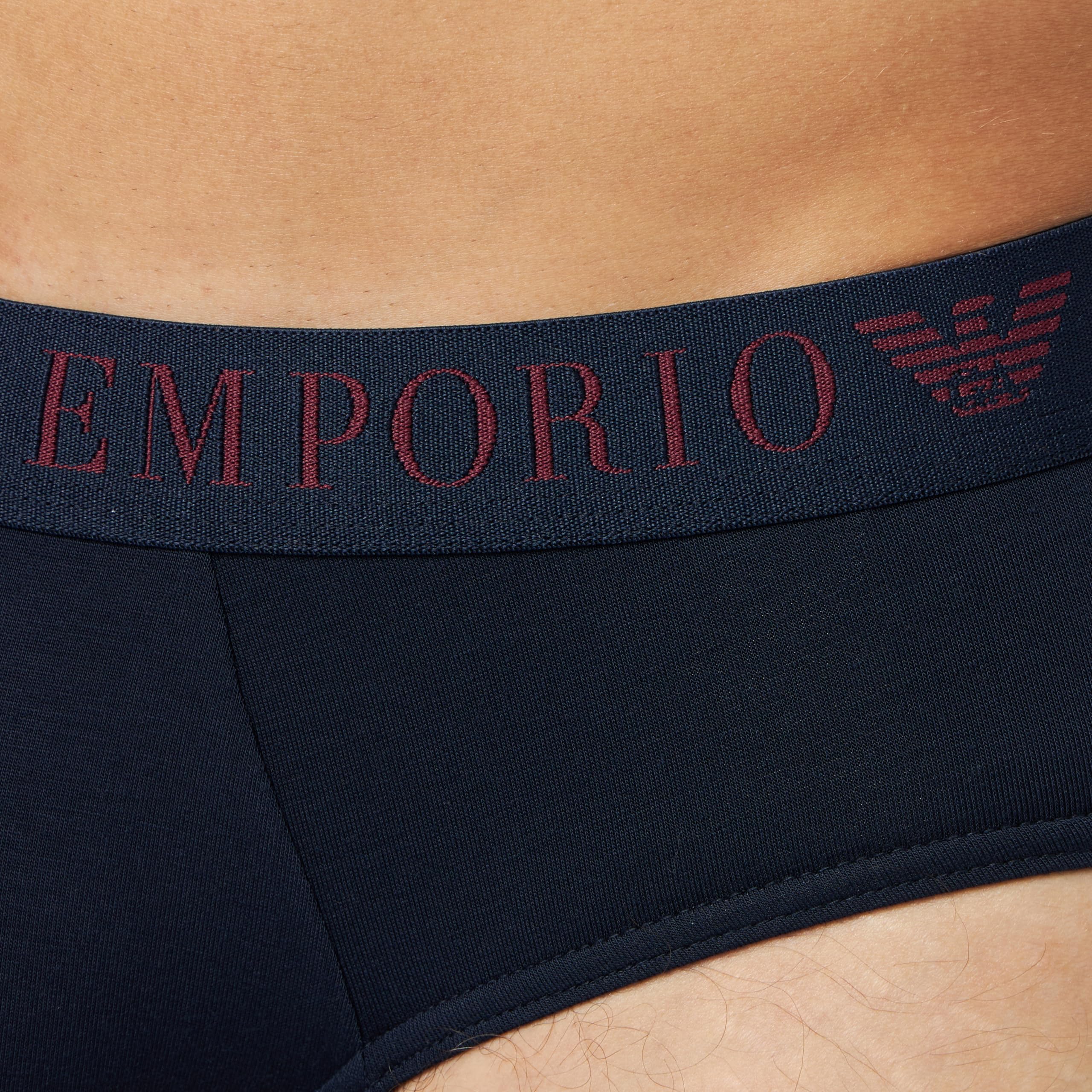 Emporio Armani Underwear Emporio Armani Men's 2-pack Soft Touch Bamboo Viscose Brief, Calzoncillos Boxer Hombre, Marine/Marine