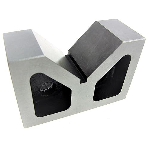 Miniatura 4 de HFS (R) Juego de bloques en V de hierro fundido de 4 x 2-14 x 2-58 pulgadas, cuadrado mecanizado y paralelo, perfecto para realizar trabajos grandes