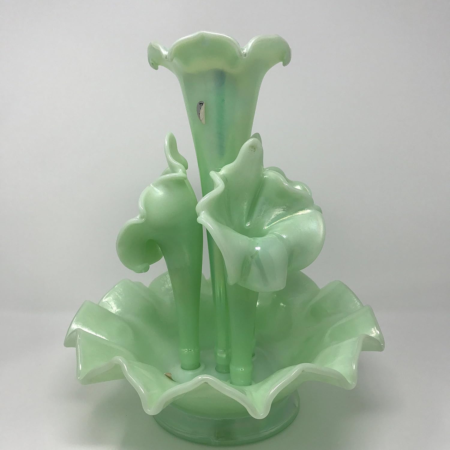 Fenton Art Glass, Epergne, Sea Green Satin Home & Kitchen