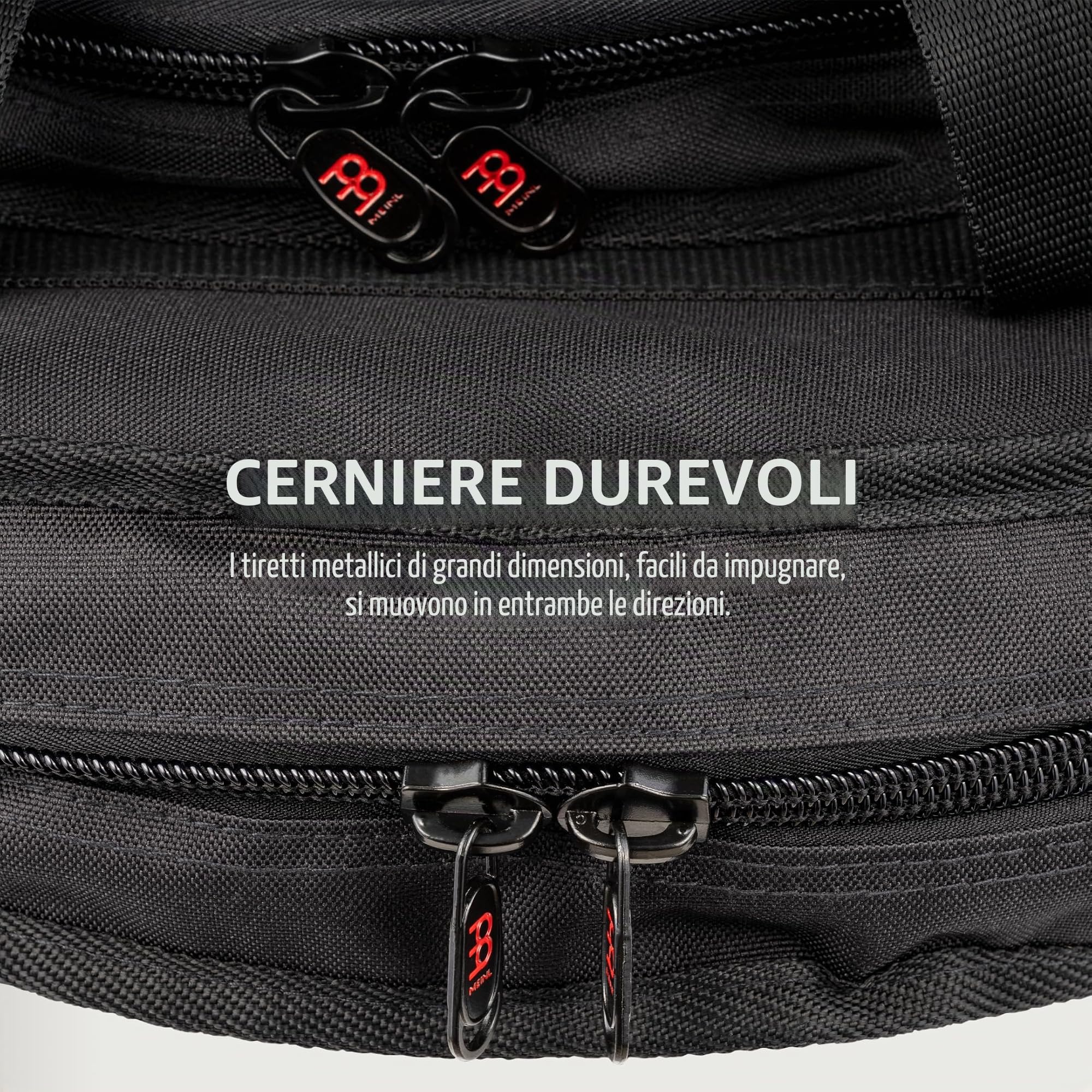 Meinl Cymbals 22 pollici Backpack Piatti Pro con Compartimento Hihat 15 pollici e Tasca Esterna (55,88cm) per Batteria – Tessuto Resistente, Tracolle, Resistente Maniglia di Trasporto (MCB22-BP)