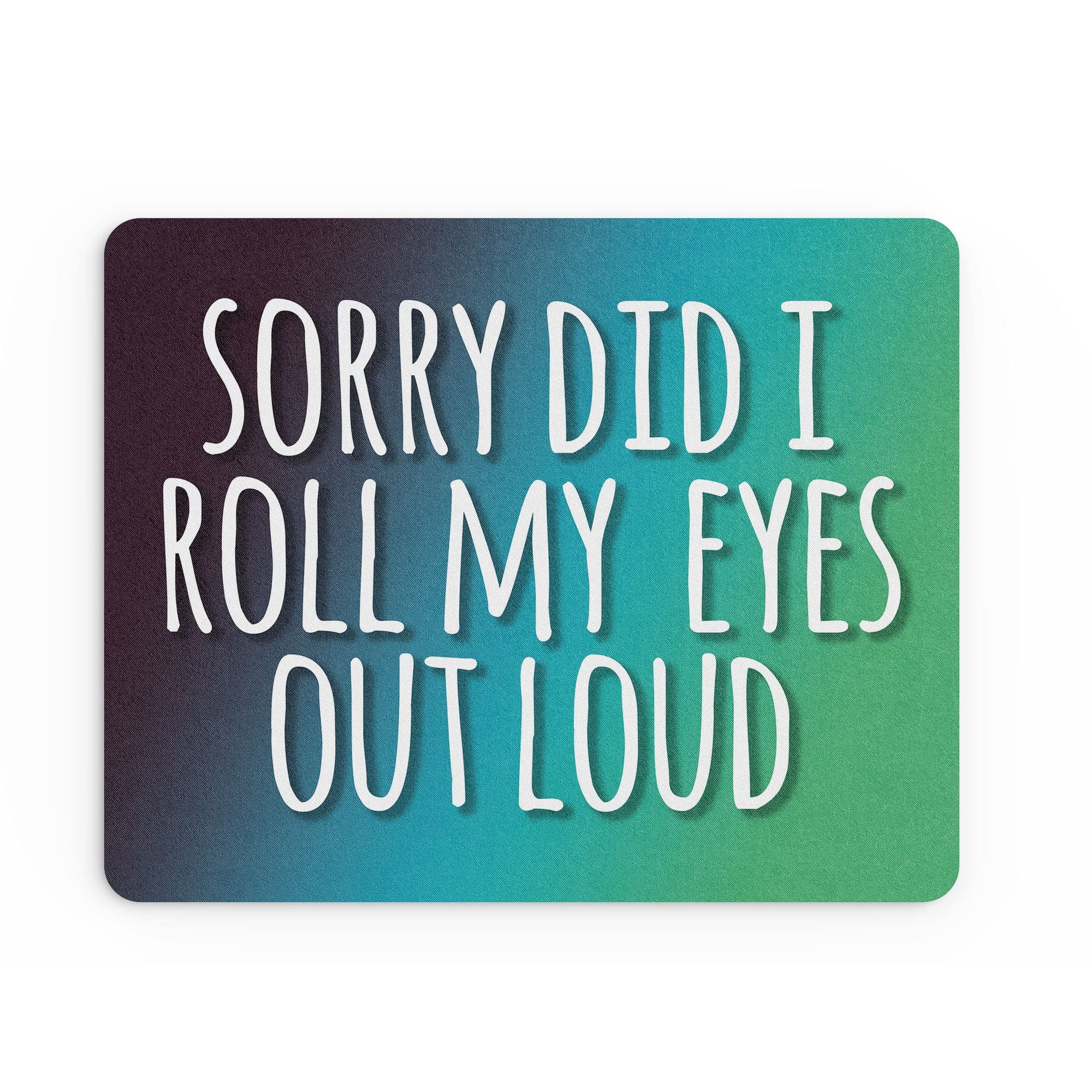 Tongue in Peach Funny Mouse Mat | Office Work Mousepad Desk Accessories Computers Admin Colleague | Roll My Eyes Out Loud | Sarcasm Banter Joke | MM158