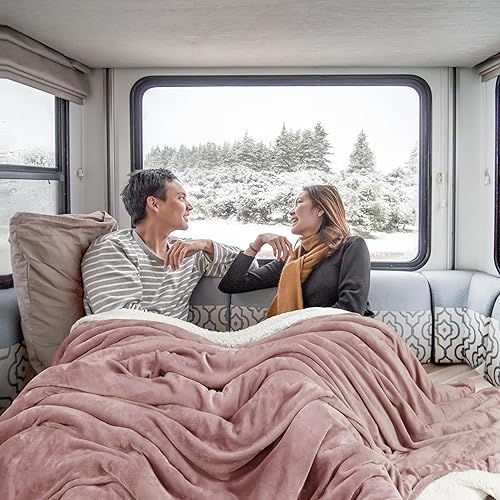 Miniatura 61 de Utopia Bedding - Manta sherpa de tamaño decorativo [negro, 50 x 60 pulgadas], manta reversible de vellón gruesa y cálida de 480 GSM, para cama