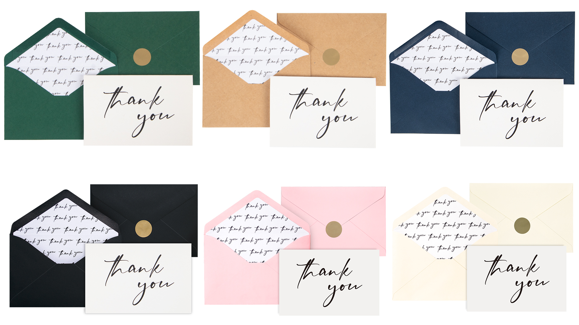 Amazon.com : Thank You Cards with Envelopes Ivory,100 PK,Wedding