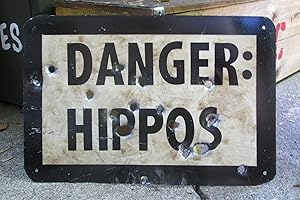 Danger Hippos - Disneyland's Jungle Cruise Inspired Metal Signs